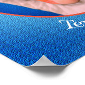 ホワイトグース顔ファームアニマルパーソナライズされたド ポスター (角)