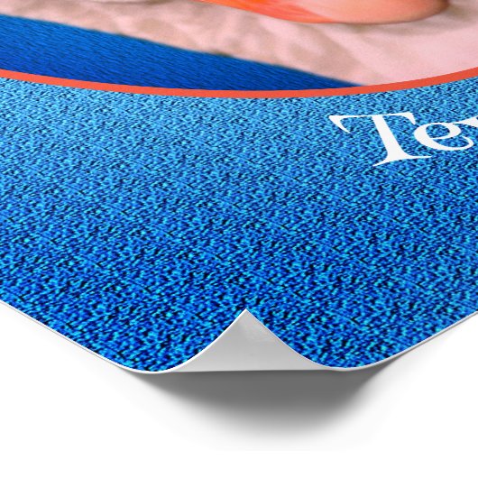 ホワイトグース顔ファームアニマルパーソナライズされたド ポスター (角)