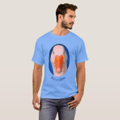 ホワイトグース顔ファームアニマルパーソナライズされたド Tシャツ (正面フル)