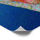 ホワイトグース顔抽象芸術ファームアニマルアート ポスター (角)