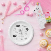 ホワイトグ予測できなラードアイコン卒業パーティー ペーパープレート (パーティー)