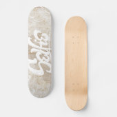 ホワイトグ渦巻形のラフィティセルフィー通りアートレタリング スケートボード (正面)