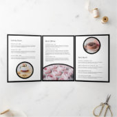 ホワイトケエレガントーキと花模様IIベーカリーパンフレット 三つ折りカード (内部)