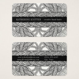 ホワイトケーブルニットOceana名刺