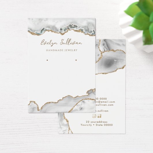 ホワイトゲートジュエリー表示カード (デスク)