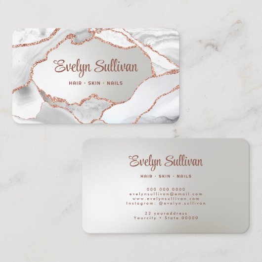 ホワイトゲートフェイク箔 名刺 (正面/裏面)