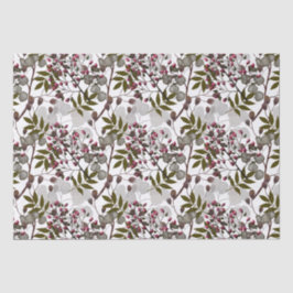 ホワイトコインフラワーレッドベリーグリーン葉 薄葉紙