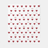 ホワイトコケットエステティックのラブハート フリースブランケット (正面)