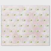 ホワイトコスモスオン赤面ピンク ラッピングペーパー (フラット)