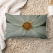 ホワイトコスモスサマーワイルドフラワーフローラ ランバークッション (ブランケット)