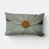 ホワイトコスモスサマーワイルドフラワーフローラ ランバークッション (裏面)