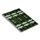 ホワイトコスモス花抽象芸術アートノート ノートブック (右側)