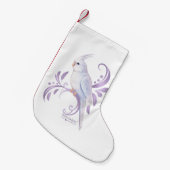 ホワイトコックタイル スモールクリスマスストッキング (正面 (吊り時))