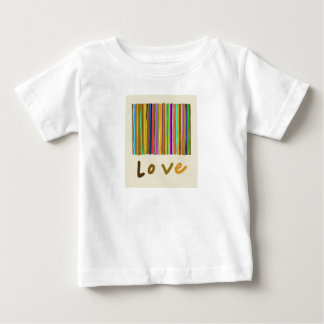 ホワイトコットンのラブTシャツ ベビーTシャツ
