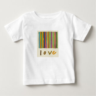 ホワイトコットンのラブTシャツ ベビーTシャツ