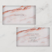 ホワイトコッパーバラマーブルビップ抽象芸術ミニマルVip 名刺 (正面/裏面)