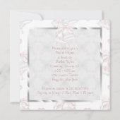 ホワイトコルセットピ結婚ンクのベルブライダルシャワーInv 招待状 (裏面)