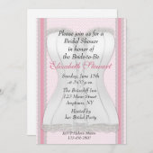 ホワイトコルセット ブライダルシャワー 招待状 (正面/裏面)