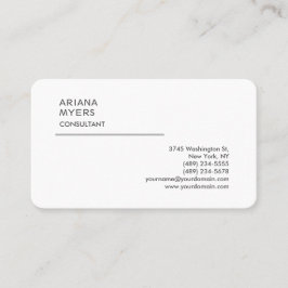 ホワイトコンエレガントモダンサルタントマネージャ 名刺