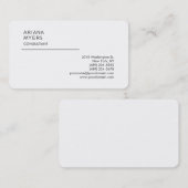 ホワイトコンエレガントモダンサルタントマネージャ 名刺 (正面/裏面)