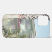 ホワイトコンクリートハウス近くのヤシの木 Case-Mate iPhoneケース (裏面 (横))