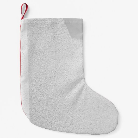 ホワイトコンクリート壁 スモールクリスマスストッキング (正面)