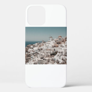 ホワイトコンクリート建物の空中撮影 iPhone 12ケース