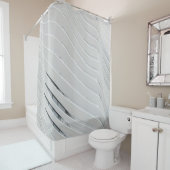 ホワイトコンクリート建物壁 シャワーカーテン (インサイチュ)