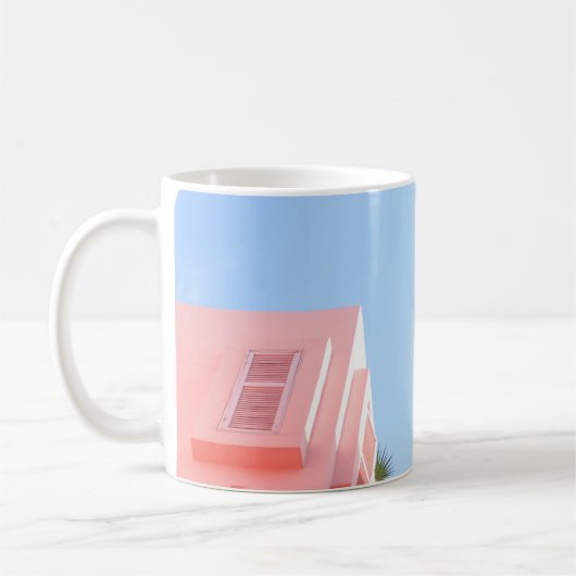 ホワイトコンクリート建物 コーヒーマグカップ (左)