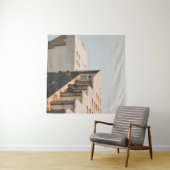 ホワイトコンクリート建物 タペストリー (インサイチュ)