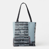 ホワイトコンクリート建物 トートバッグ (裏面)