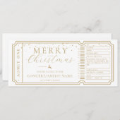 ホワイトコンサートチケットギフト券カード 招待状 (正面/裏面)