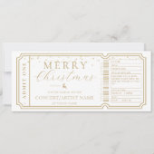 ホワイトコンサートチケットギフト券カード 招待状 (正面)