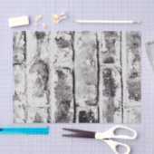 ホワイトコントラスト工業的無骨なレンガのテクスチャー 薄葉紙 (クラフト)