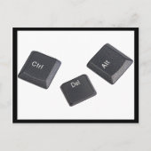 ホワイトコンピュータの再起動鍵 ポストカード (正面)