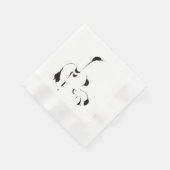 ホワイトコーインドカクテル紙ナプキンズ「クレーン」 縁ありカクテルナプキン (角)