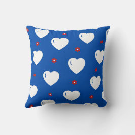 ホワイトコージーモダンロマンチックシックスタイリッシュハート クッション