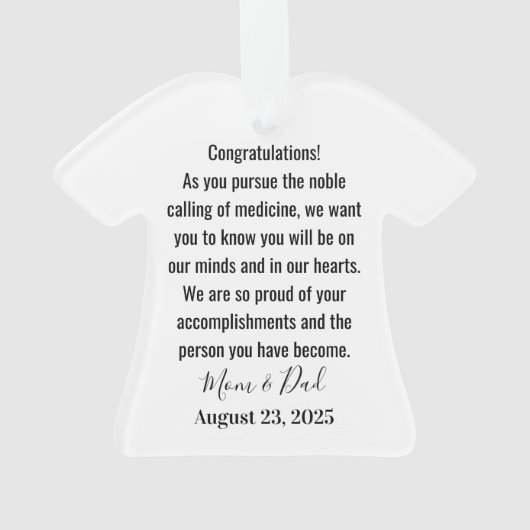 ホワイトコートセレモニーメディカルオーナメント オーナメント (裏面)