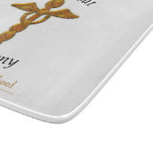 ホワイトコートセレモニー金ゴールドメディカル四角ギフトアイテム カッティングボード (角)