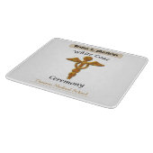 ホワイトコートセレモニー金ゴールドメディカル四角ギフトアイテム カッティングボード (角)