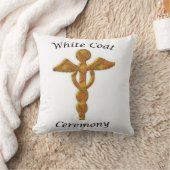 ホワイトコートセレモニー金ゴールドメディカル四角ギフトアイテム クッション (ブランケット)