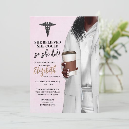 ホワイトコートメディカルスクール卒業招待状 招待状 (スタンド正面)