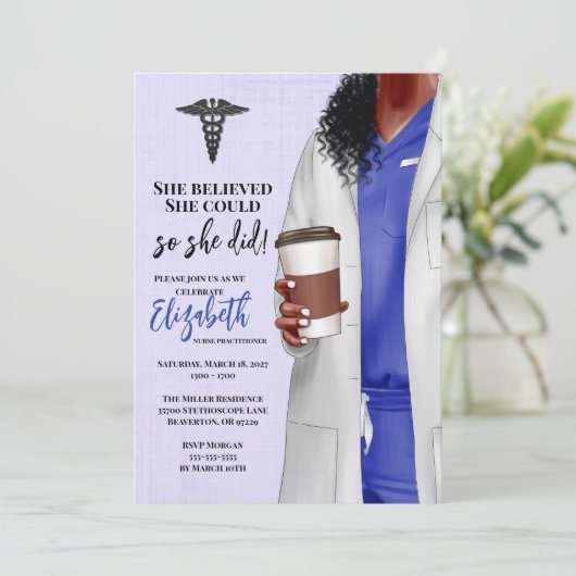 ホワイトコートメディカルスクール卒業招待状 招待状 (スタンド正面)