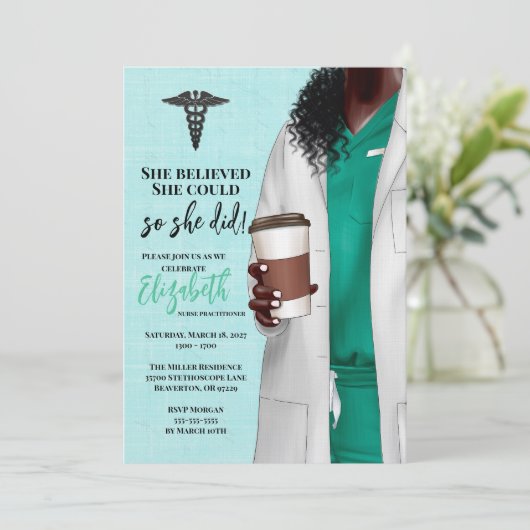 ホワイトコートメディカルスクール卒業招待状 招待状 (スタンド正面)