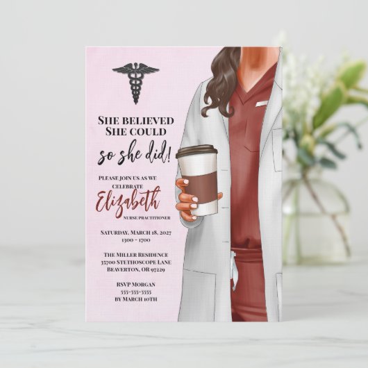 ホワイトコートメディカルスクール卒業招待状 招待状 (スタンド正面)