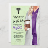 ホワイトコートメディカルスクール卒業招待状 招待状 (正面/裏面)