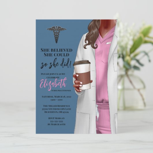 ホワイトコートメディカルスクール卒業招待状 招待状 (スタンド正面)