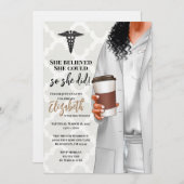 ホワイトコートメディカルスクール卒業招待状 招待状 (正面/裏面)