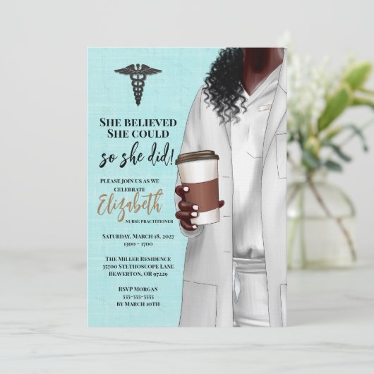 ホワイトコートメディカルスクール卒業招待状 招待状 (スタンド正面)