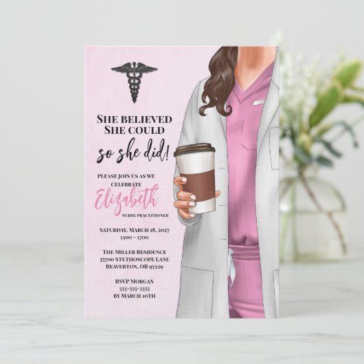 ホワイトコートメディカルスクール卒業招待状 招待状 (スタンド正面)